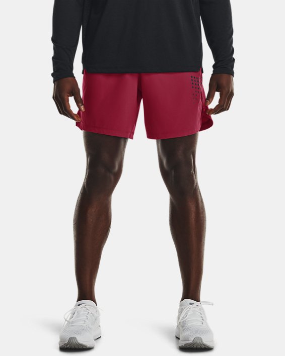 Men's UA SpeedPocket 7'' Shorts in Pink image number 1